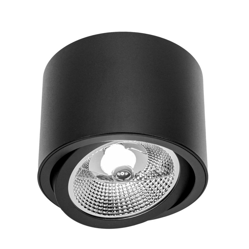 Oprawa natynkowa MasterLED AR111 GU10 okrągła lampa 139x100 czarna ruchoma IP20 1 szt.