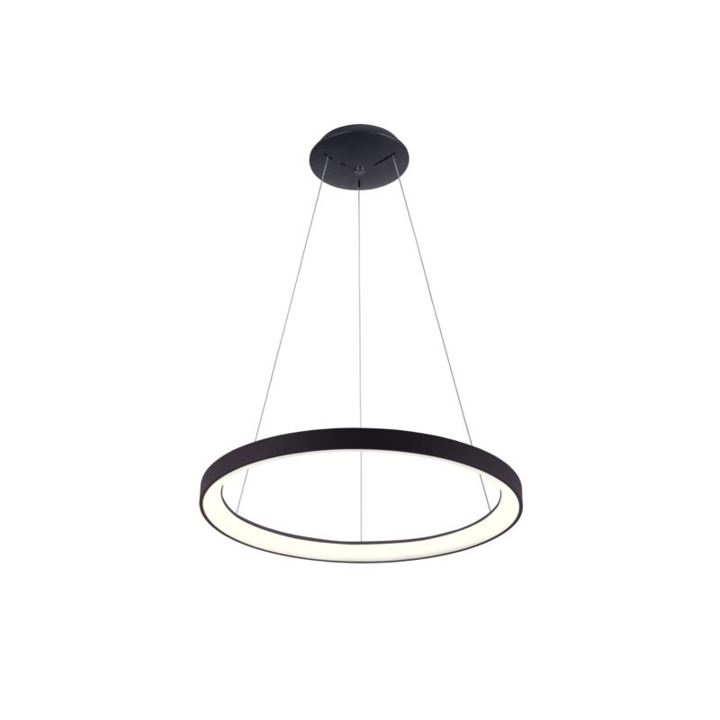 Lampa wisząca świecąca obręcz Italux Vico czarna LED 38W 3000-4000K 3200lm IP20 - 1 szt.