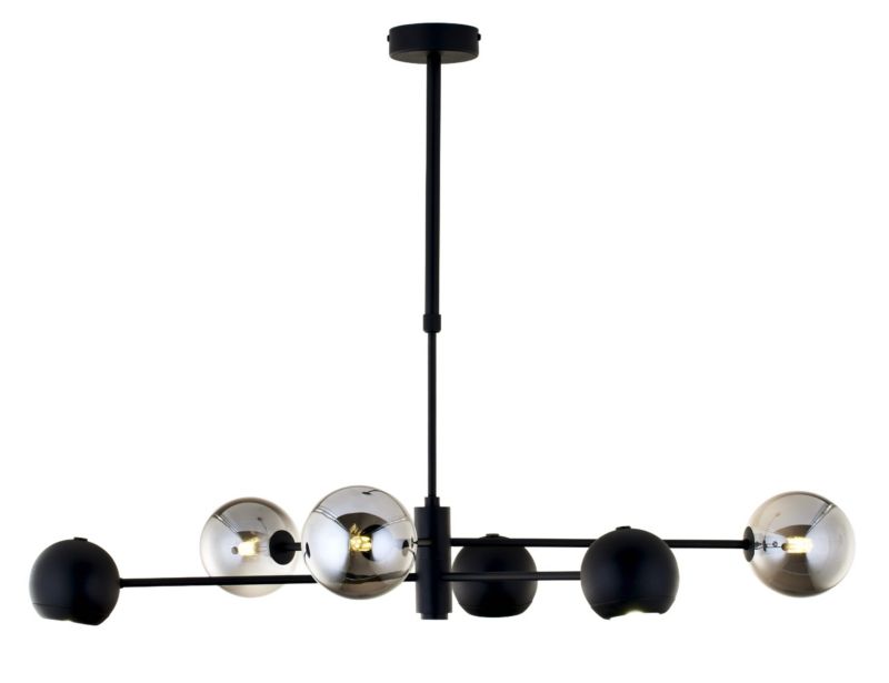 Lampa sufitowa Jupiter MOKA czarna dymiona 6xGU10x10W IP20 - 1 szt