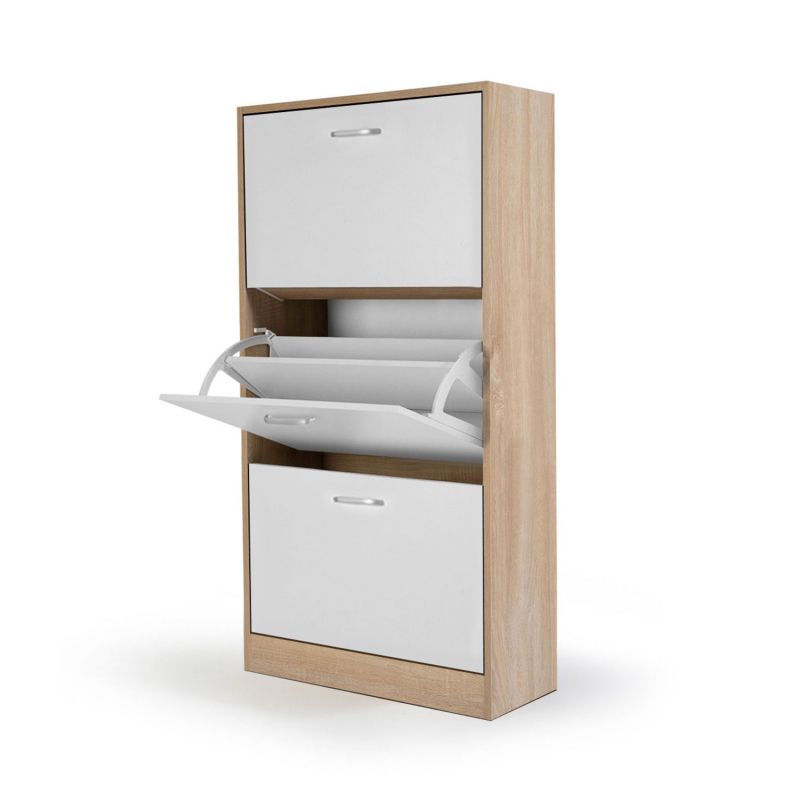 Szafka na buty regał JUMI 3 komory obuwie komoda pojemna do przedpokoju regał 1 szt.