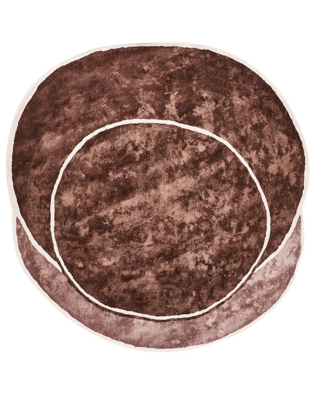 Dywan Kanrach Brązowy 200 x 200 cm Wiskoza 1 szt.