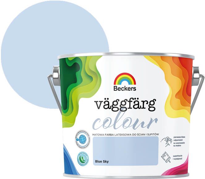 Farba kolorowa Beckers Vaggfarg Colour blue sky 2,5 l