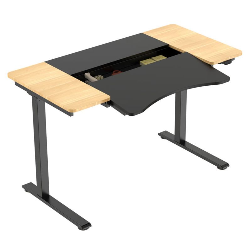 Biurko Elektryczne Mirpol 120 x 60 cm Regulowane Pochylny Blat Czarne 1 szt