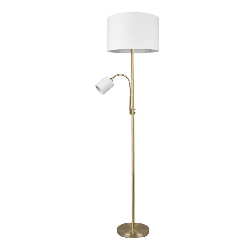 Lampa podłogowa stojąca Trio Hotel złoto-beżowa 2 x E14 / E27 x 60W wym: 170 x 40 x 40 cm - 1 szt.