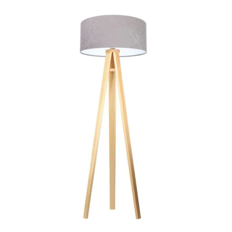 Lampa Bps Koncept stojąca HOME 50 szara/biała/sosna 1 szt