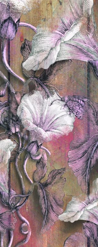 fototapeta Sanders & Sanders kwiaty wiśni beżowymIróżowym 100 x 250 cm - 1 rol.