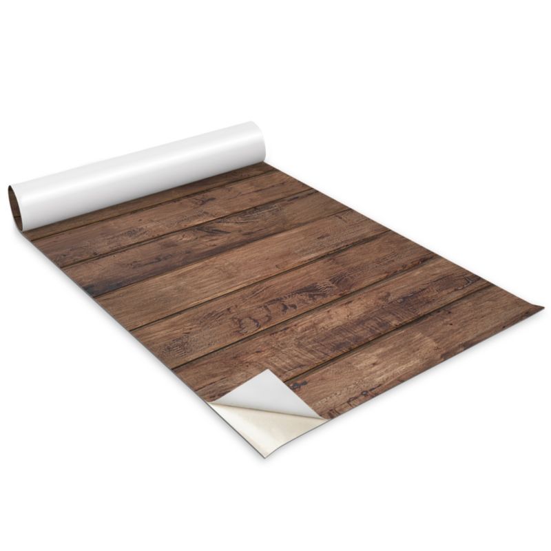 Okleina Meblowa Do Sypialni I Garderoby Wallfluent 100x50 cm Ciemne deski Okleina Na Biurko I Regał 1 rol.