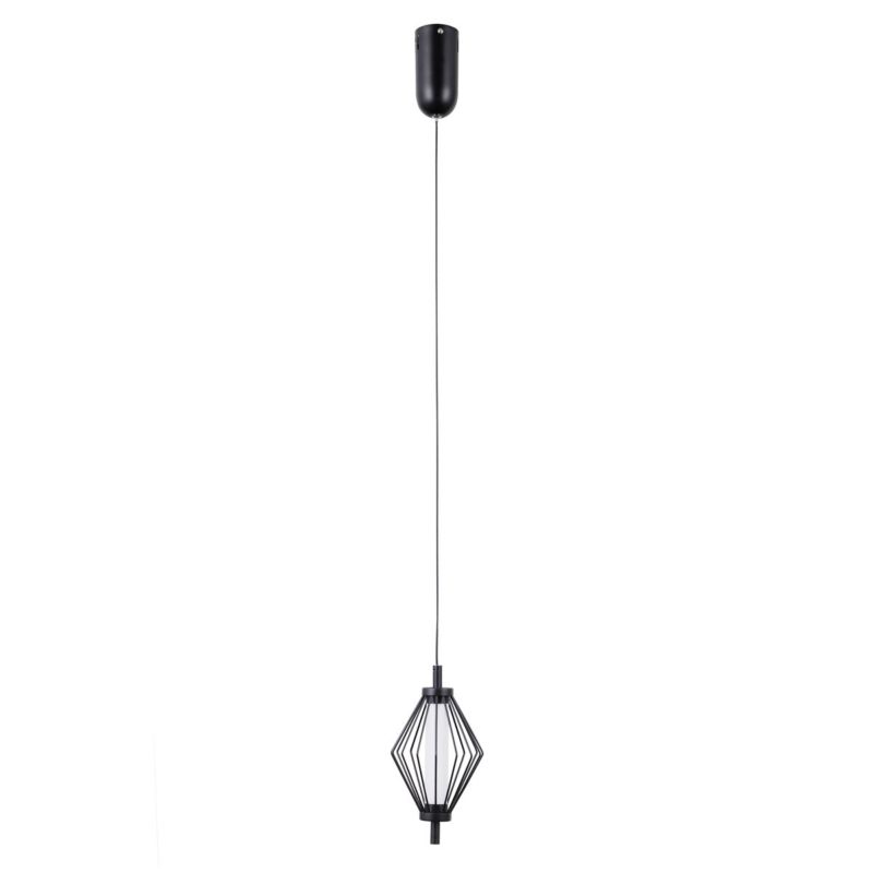 Lampa wisząca Italux SEVIL czarna matowa 1 x LED 5W 303lm wym:120x12,5x12,5cm IP20 -1 szt.