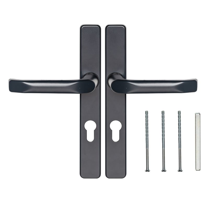 Klamka do drzwi PSG Antracyt MEDOS z szyldem 72 H247 L32 Aluminium/Znal Trzpień 1 szt.