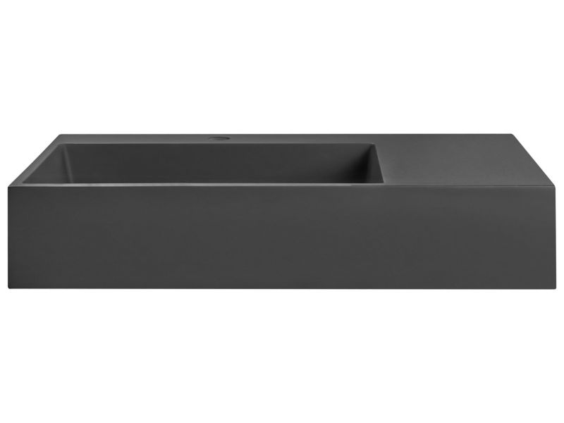 Umywalka podwieszana 75 x 43 cm czarna Cusco 1 szt.