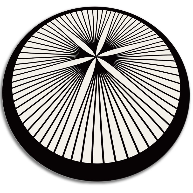 Dywan Tulup Wewnętrzny Okrągły Dekoracyjny fi60 cm Linie florystyczne Mata dywanowa Dekoracyjna 1 szt.