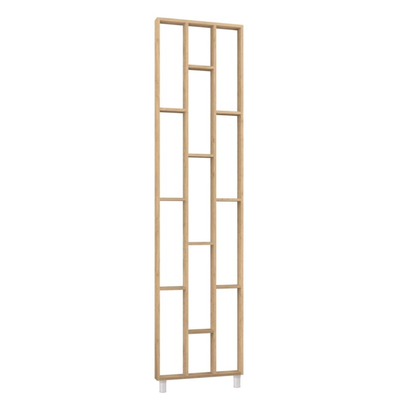 Regał dekoracyjny drewniany 75 x 634 x 2500 mm dąb