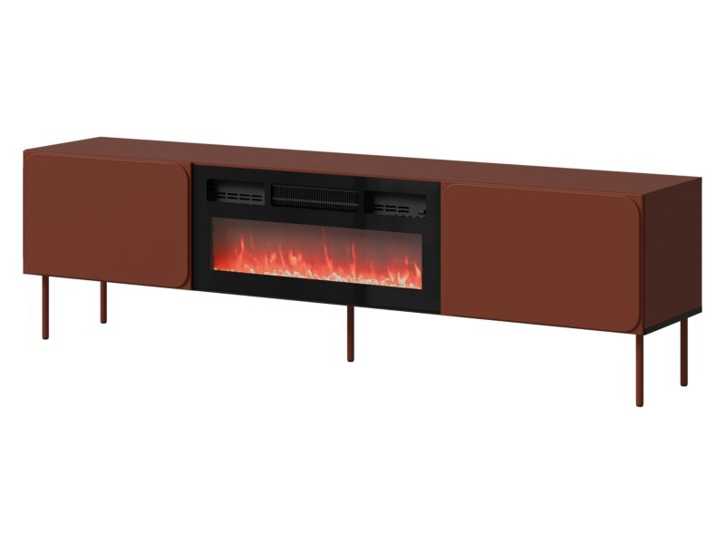 Szafka RTV z kominkiem MIRJAN 24 Rafael EF brick red sphera 1 szt.