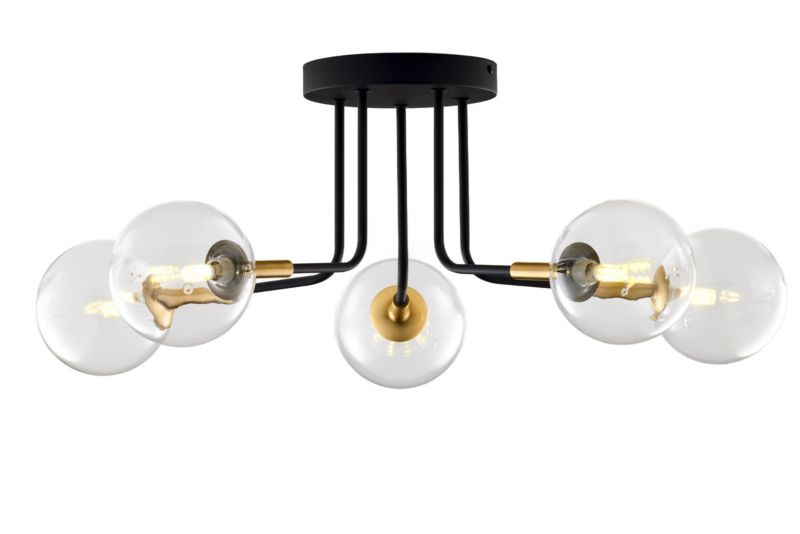 Lampa sufitowa Jupiter BURANO czarno-złota 5xG9x8W IP20 - 1 szt