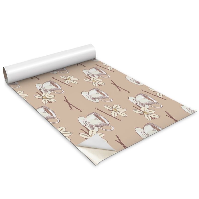 Okleina Meblowa Do Sypialni I Garderoby Wallfluent 100x50 cm Filiżanka kawy Okleina Na Biurko I Regał 1 rol.