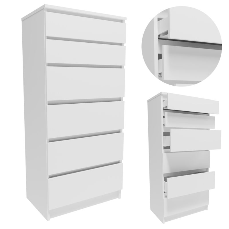 Komoda Matkam szafka K606BIA regał 60cm biały 1 szt.