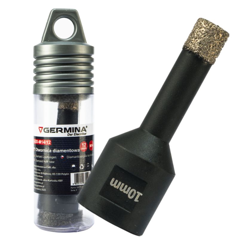 Otwornica diamentowa 10 mm na szlifierkę kątową M14