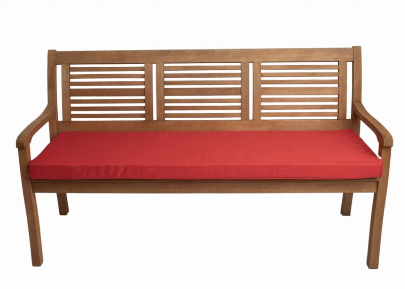 Poduszka ogrodowa na ławkę, Setgarden, 120x50x7cm, Czerwona poduszka na siedzisko zdejmowany pokrowiec,Flat 1szt