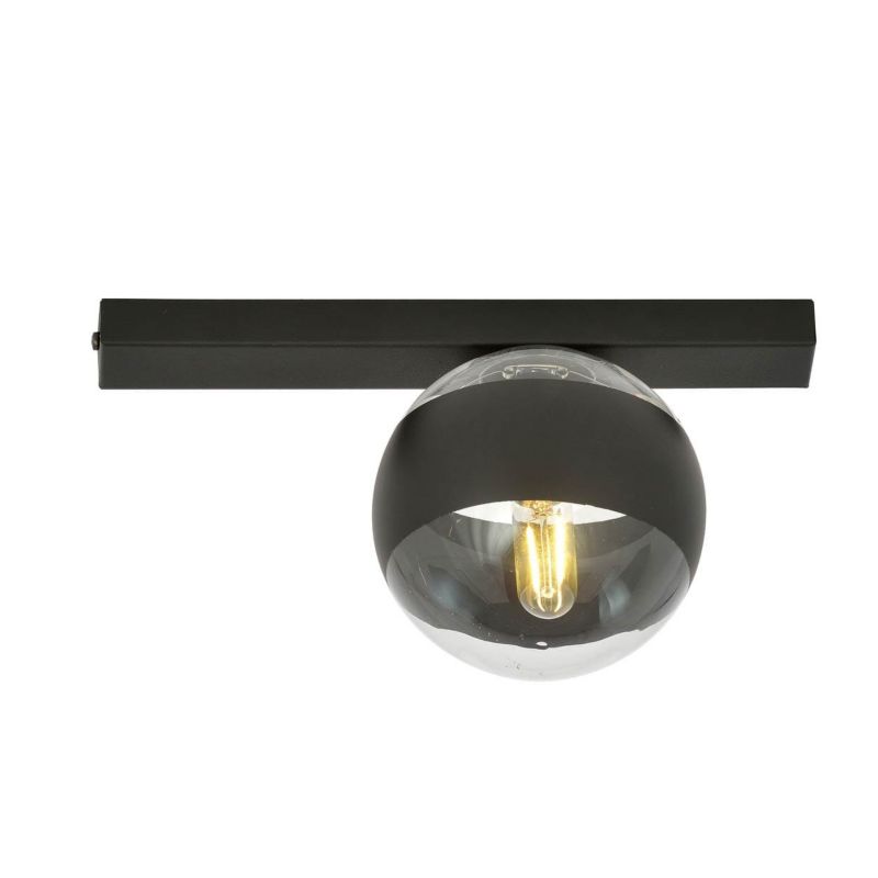 Lampa sufitowa Emibig Fit czarno-przezroczysty wym: 17 x 30 cm 1xE14 x 10W 1 szt.