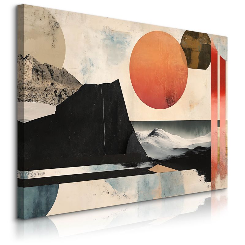 Obraz Muralo Krajobraz Abstrakcja Zachód Słońca 90x60 cm 1 szt.