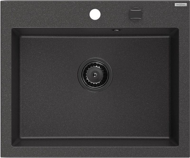 Zlewozmywak wpuszczany Mexen Elix czarny nakrapiany 600x500mm - 6525601005-76-B