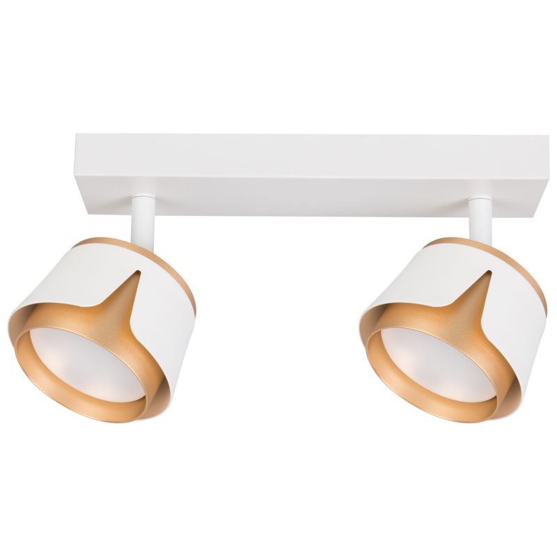 Kinkiet lampa LED XUDO GX53 x2 350st stylowy wewnętrzny biały matowy i złoty IP20 1 szt.