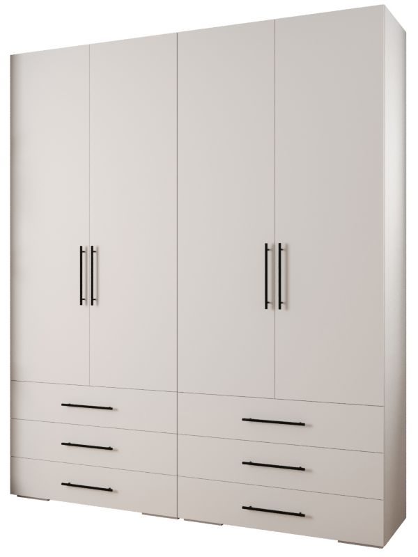 Garderoba wysoka do przedpokoju Abiks INOVA 3 Z16 biały+czarny 1 szt.