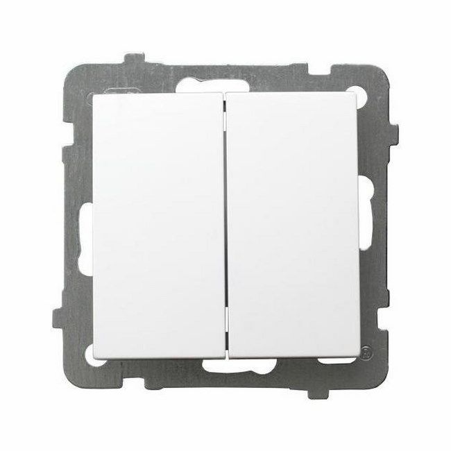 Łącznik podwójny Ospel As biały