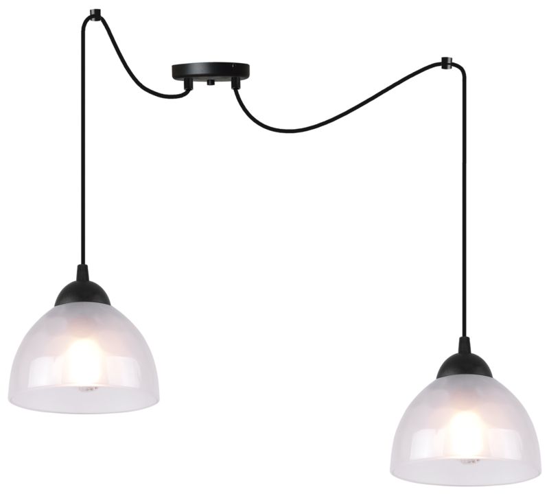 Lampa sufitowa wisząca Light Home LH Pająk Venice 2x E27 60W klosz mleczny 1szt.
