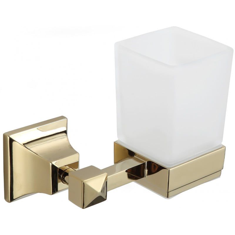 Kubek na szczoteczki ścienny Mexen Dalia złoty 13x11 cm 1 szt.