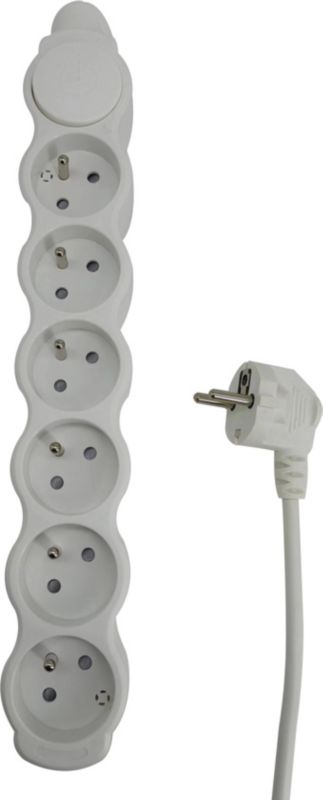 Przedłużacz mieszkaniowy Ecolina 6 gniazdek z uziemieniem 3 x 1,5 mm 3 m