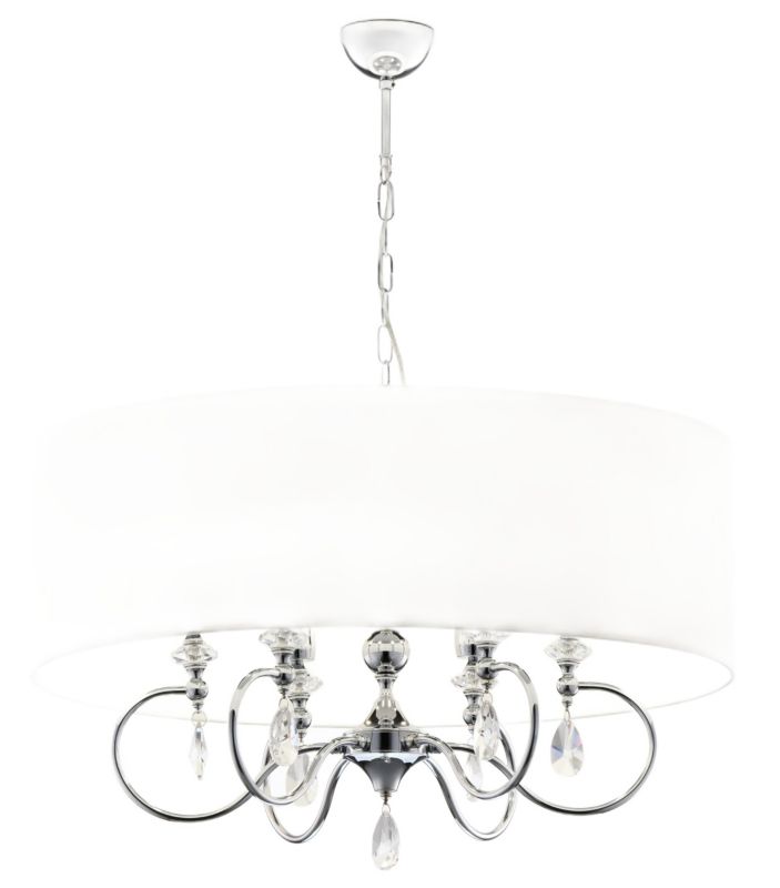 Lampa sufitowa Jupiter ELBA chromowana-biała 6xE27x40W IP20 - 1 szt