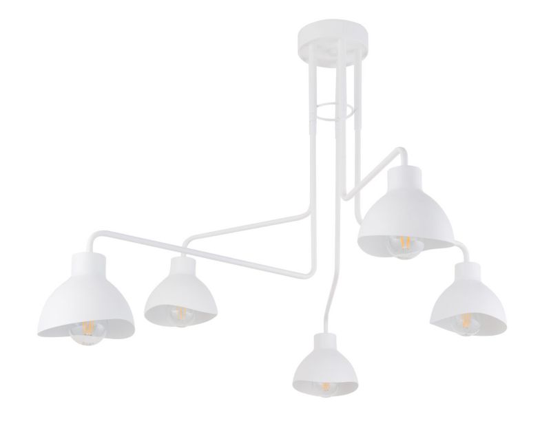 Lampa sufitowa wisząca Sigma Lighting Holi 1192 biała minimalistyczna 5xE27 x 1 szt.