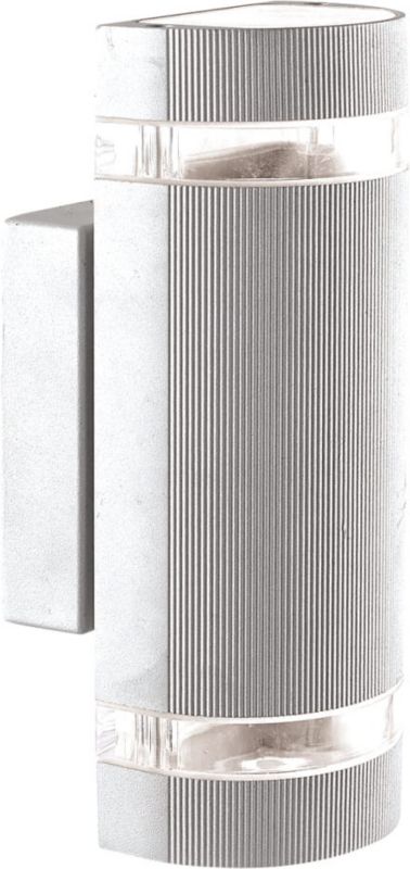 Kinkiet ścienny zewnętrzny Kaja Taya srebrny 2 x GU10 x 35W IP20 wym: 24 x 10 x 10 cm - 1 szt.