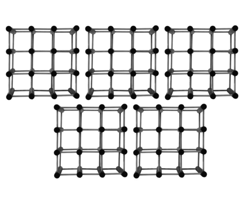 Stojak na wino MODO24 modułowy na 45 butelek sosnowy impregnowany szary 1 szt.