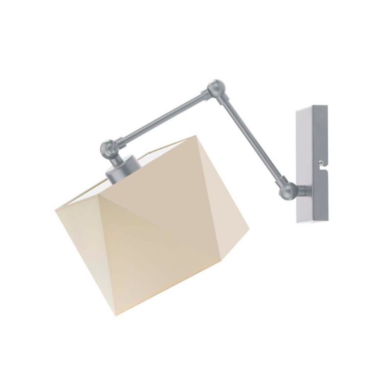 Kinkiet Volta Light Factory Soul Srebrny/Ecru Abażur 1xE27 1szt.