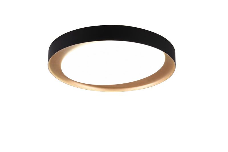 Plafon sufitowy lampa RL Zeta czarno-złoty LED 24W 2700K-6000K 2000 lm IP20 wym: 7 x 48,5 x 48,5 cm tworzywo sztuczne - 1 szt.