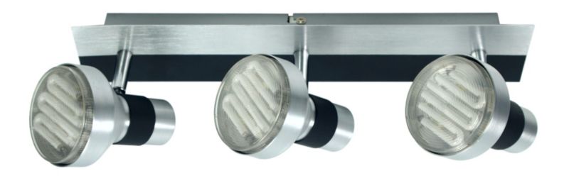 Lampa sufitowa Candellux Sortha srebrno-czarna 3 x GX53 x 9W wym: 43 x 8 cm - 1 szt.