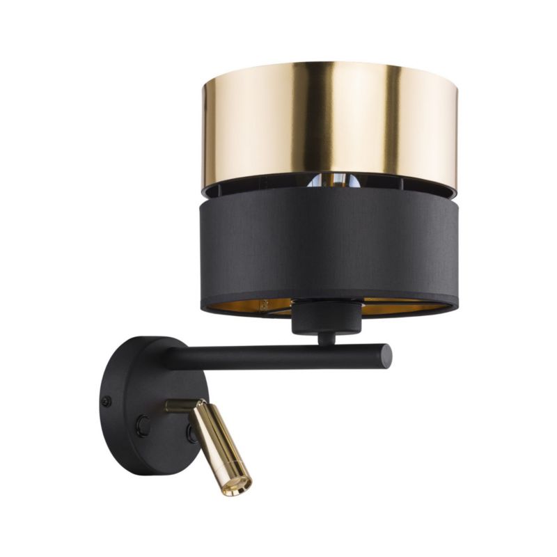 Kinkiet ścienny TK-Lighting Hilton czarny-mosiądz-złoty 2 x E27 x IP20 wym: 34 x 20 x 28 cm - 1 szt.