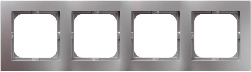 Ramka poczwórna Ospel As srebrna