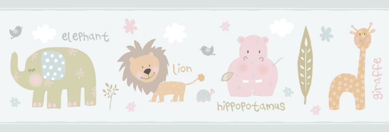 samoprzylepna granica tapety Sanders & Sanders Zwierząt zielonym 500 x 17.5 cm - 1 szt.