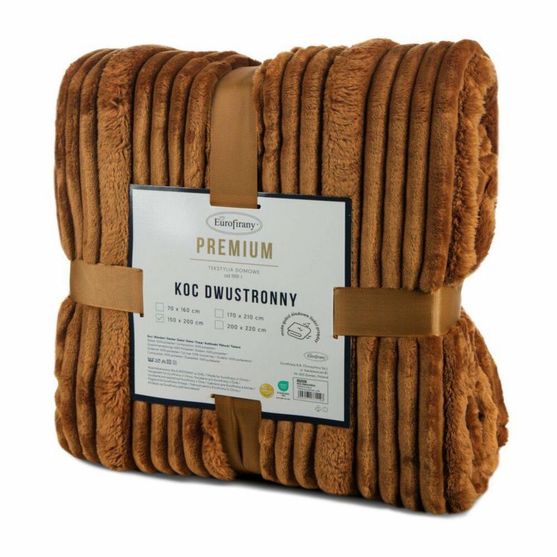 Koc NINA Eurofirany z efektem 3D 150x200 cm miód miękki gruby 1 szt.