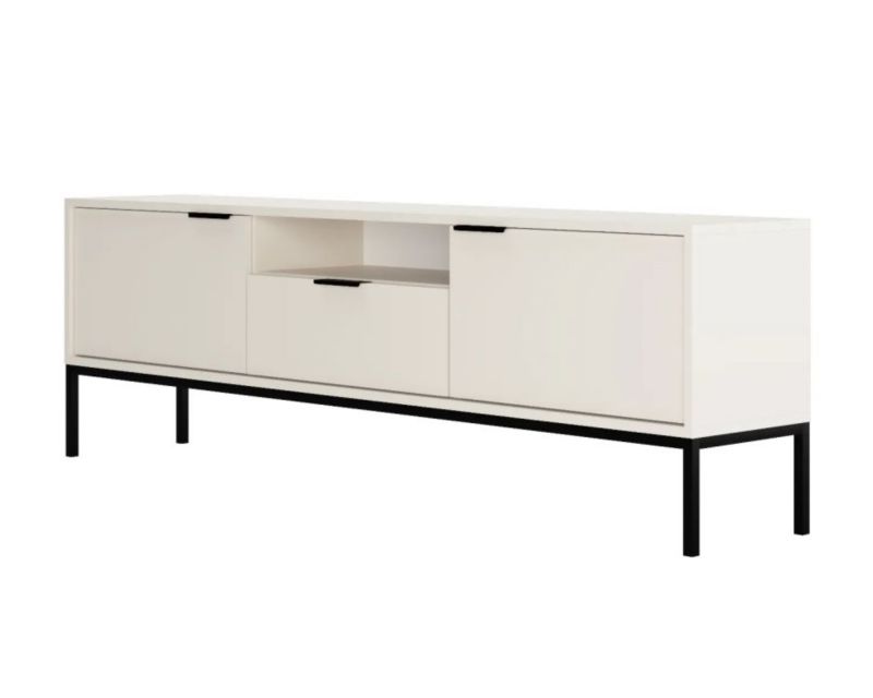 Szafka RTV Kocot Meble AUSTIN 175 biała/czarna 1 szt.