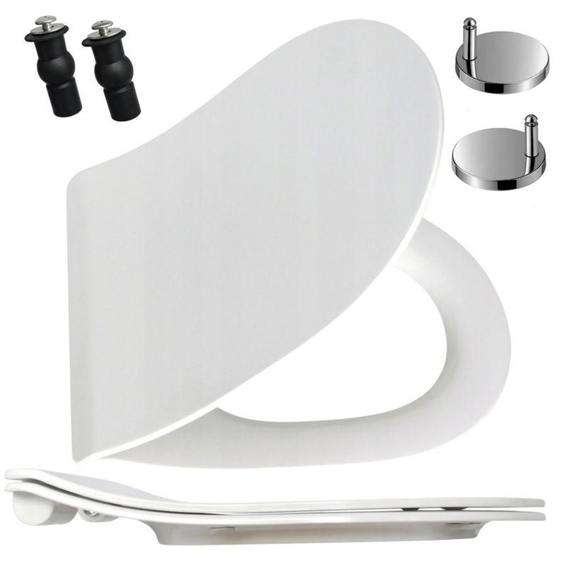 Deska sedesowa Estiva N Slim wolnoopadająca duroplastowa biała 1 szt.