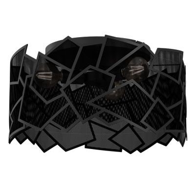 Lampa sufitowa wisząca Luminex Camo czarny mat wym: 26,5 x 49,5 x 49,5 cm 3xE27 x 15W 1 szt.