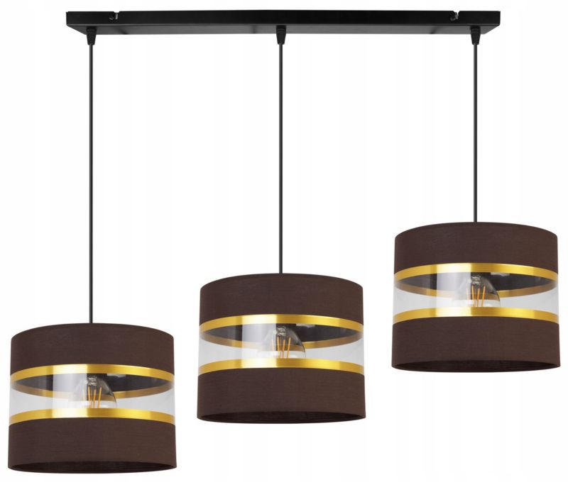 Lampa sufitowa wisząca Light Home LH Elegance Gold 3x E27 60W brązowy/czarny 1szt.