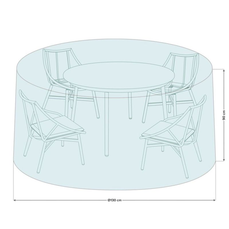Pokrowiec na Meble Ogrodowe Esti&Esta 130x90 cm Wodoodporny Szaroniebieski Na stół i Krzesła 1 szt.