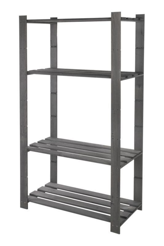 Regał drewniany MODO24 impregnacja szara 150x80x38 cm solidny eko 1 szt.