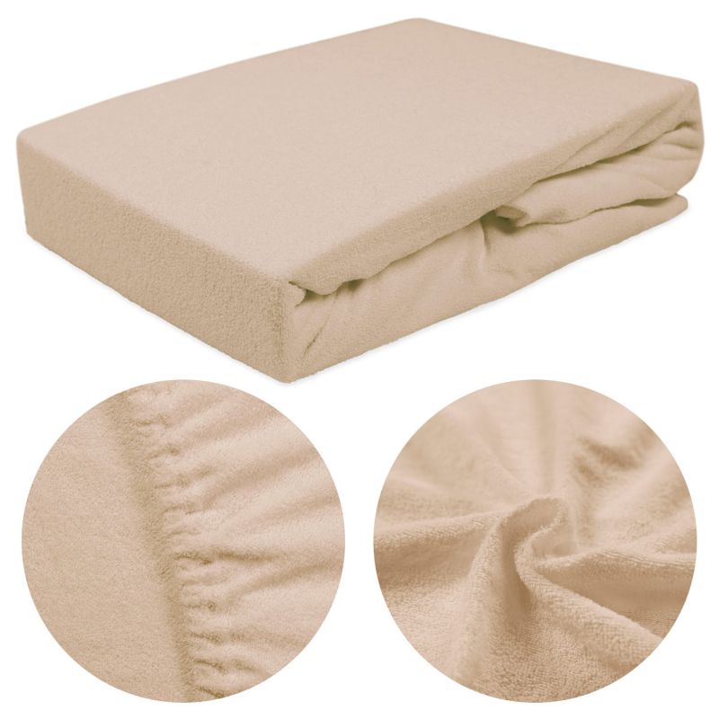 Prześcieradło frotte z gumką Darymex 180x200 kolor beż 1 szt.