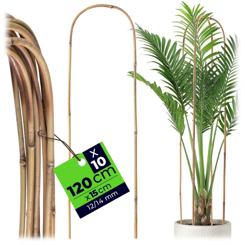 Podpora KADAX bambusowa łukowa 120 x 15 cm 10 szt.